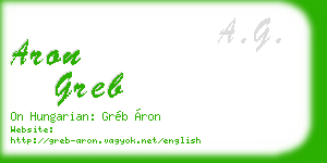 aron greb business card